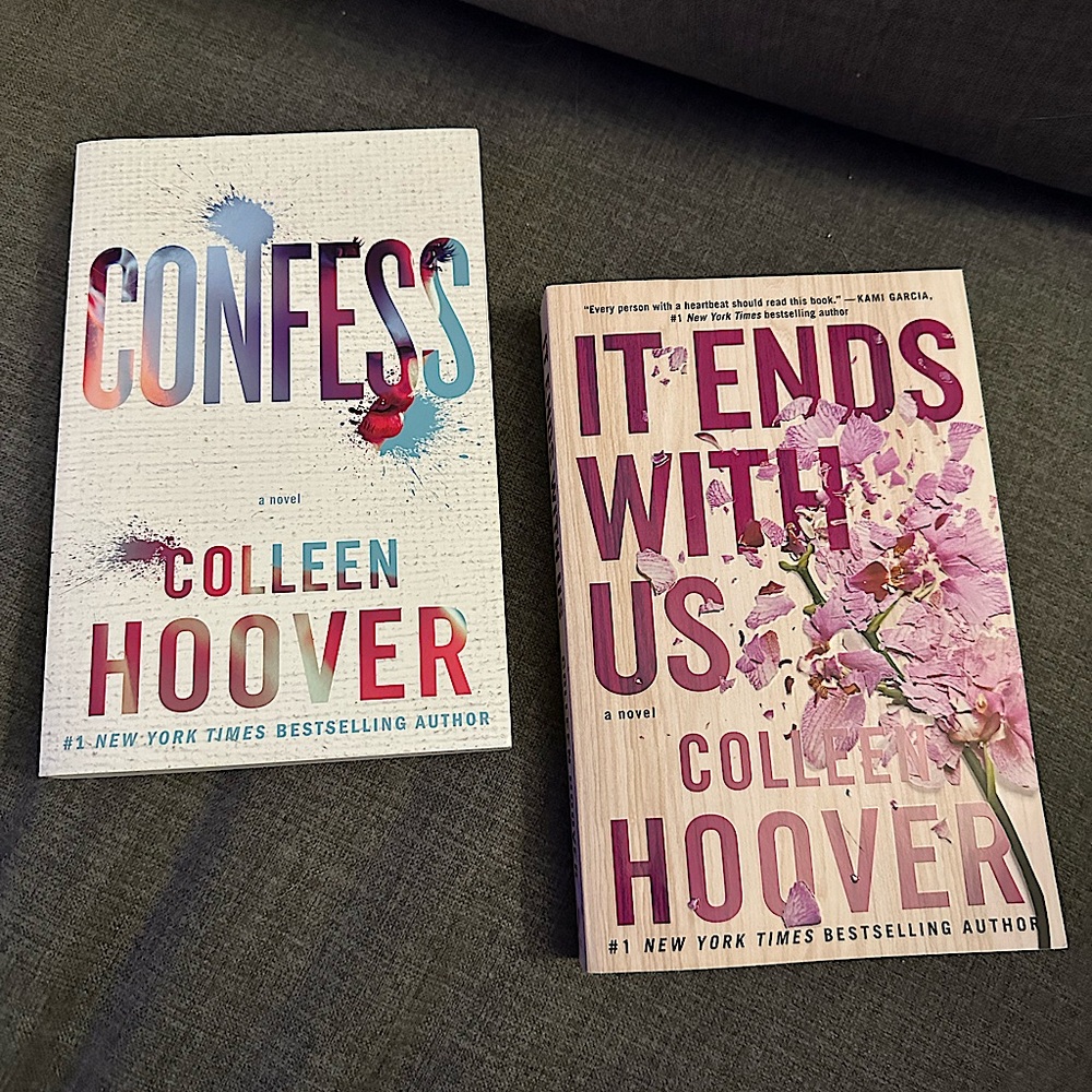 It Ends With Us & Confess Paperback books by Colleen Hoover